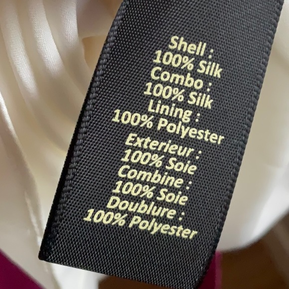 Elizabeth and James, lined flowing white silk halter neck, sleeveless top. L - Picture 10 of 13